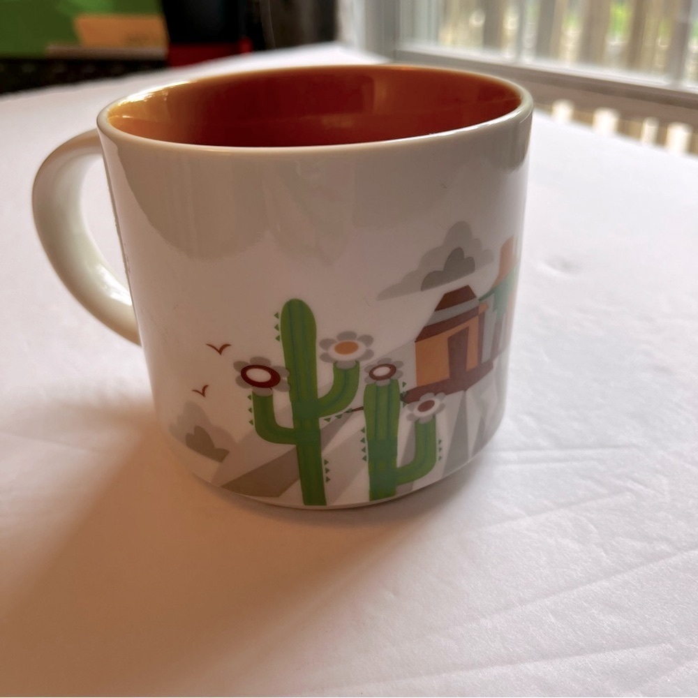 Starbucks Arizona You are Here Orange and White Mug with Southwestern Design - Picture 4 of 4